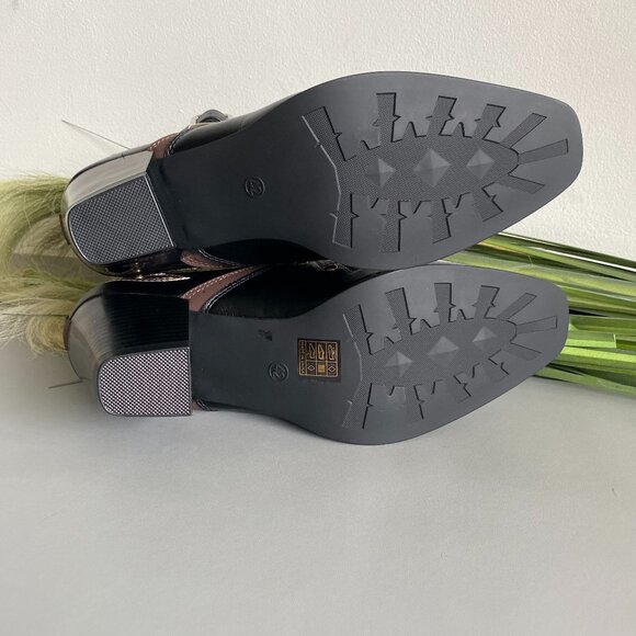 Western Cutout Studded Stitched Ankle Bootie Fits Sz 10 - Picture 7 of 10